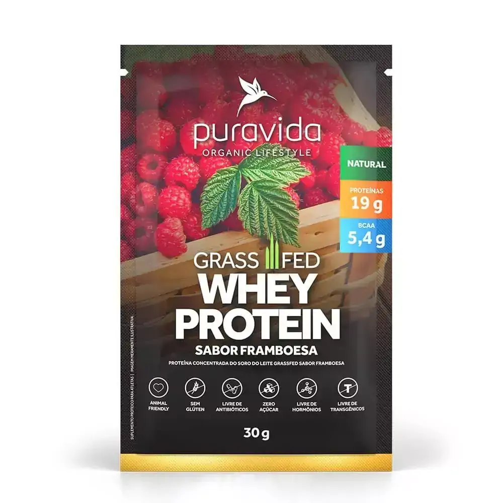Grassfed Whey Framboesa - Puravida 30g