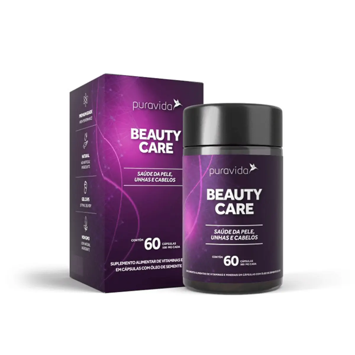 BEAUTY CARE, NUTRIENTES PARA CABELOS PELE E UNHAS, Puravida