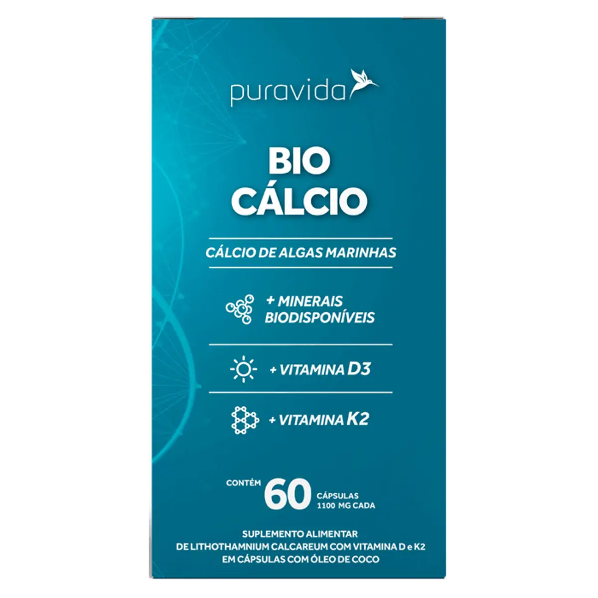 Bio Cálcio + Vitamina D3 + Vitamina K2 Pura Vida