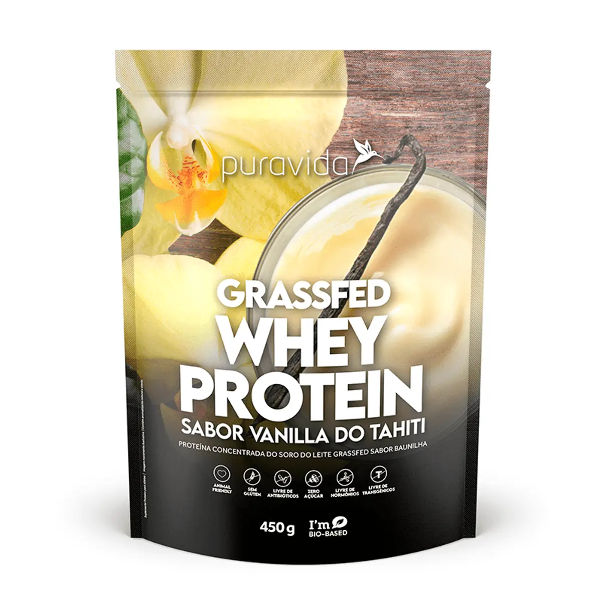 Whey Protein Puravida 450g, Vanilla do Tahiti