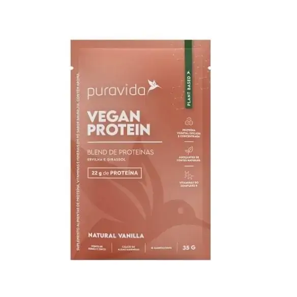 Vegan Protein Vanilla Puravida Sachê 35g Quantidade: Unid