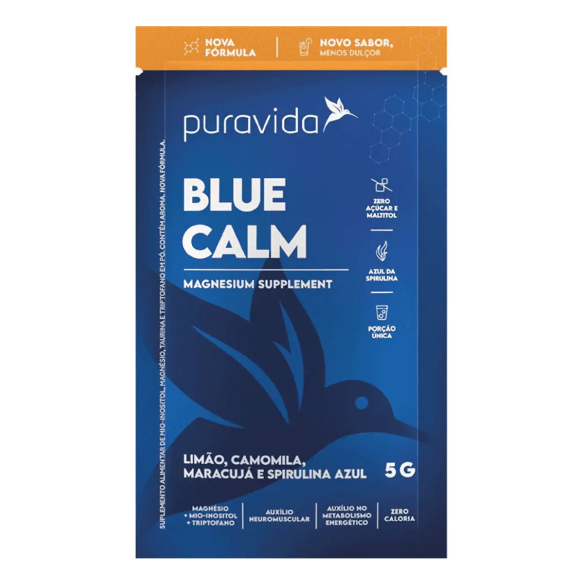 Blue Calm Magnesium Supplement Pura Vida Limao/cam/mar Un
