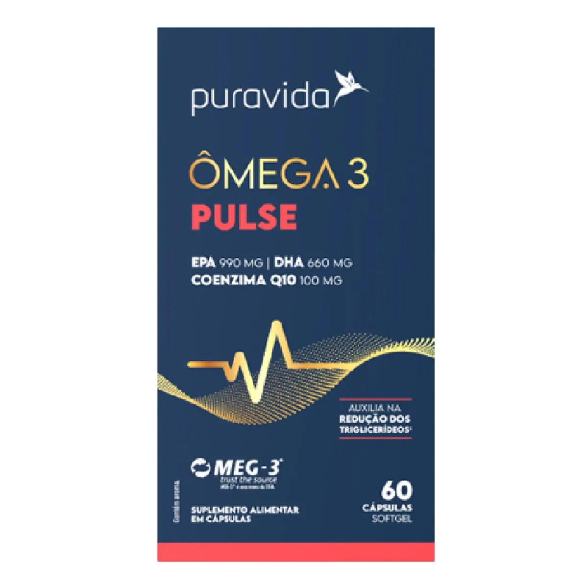 Omega 3 Pulse Puravida C/60 Caps