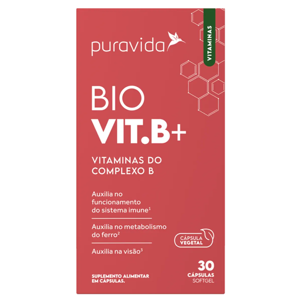 Vitaminas Do Complexo B Puravida Bio Vit.b Caixa 30 Cápsulas Softgel