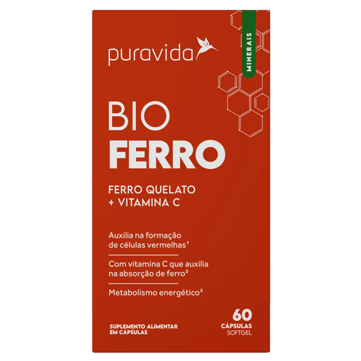 Bio Ferro Puravida Caixa 60 Cápsulas Softgel