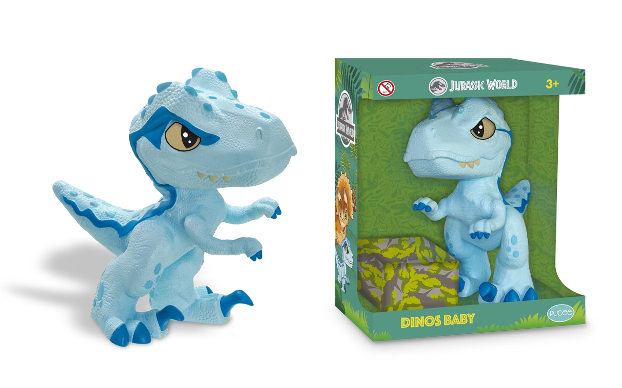 Boneco Dino Baby Blue Jurassic World Dinossauro Cores Sortidas 15x24 Cm, Pupee 1461, +3 Anos - 148040