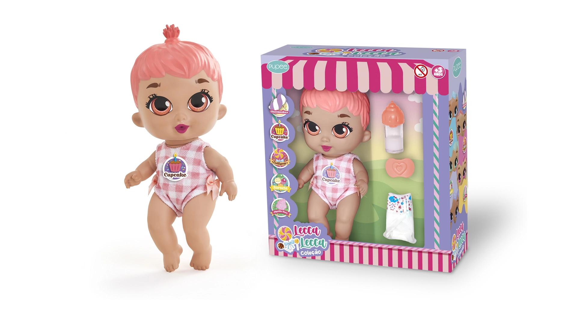 Boneca Lecca Lecca Cabelo Laranja 1132 Pupee