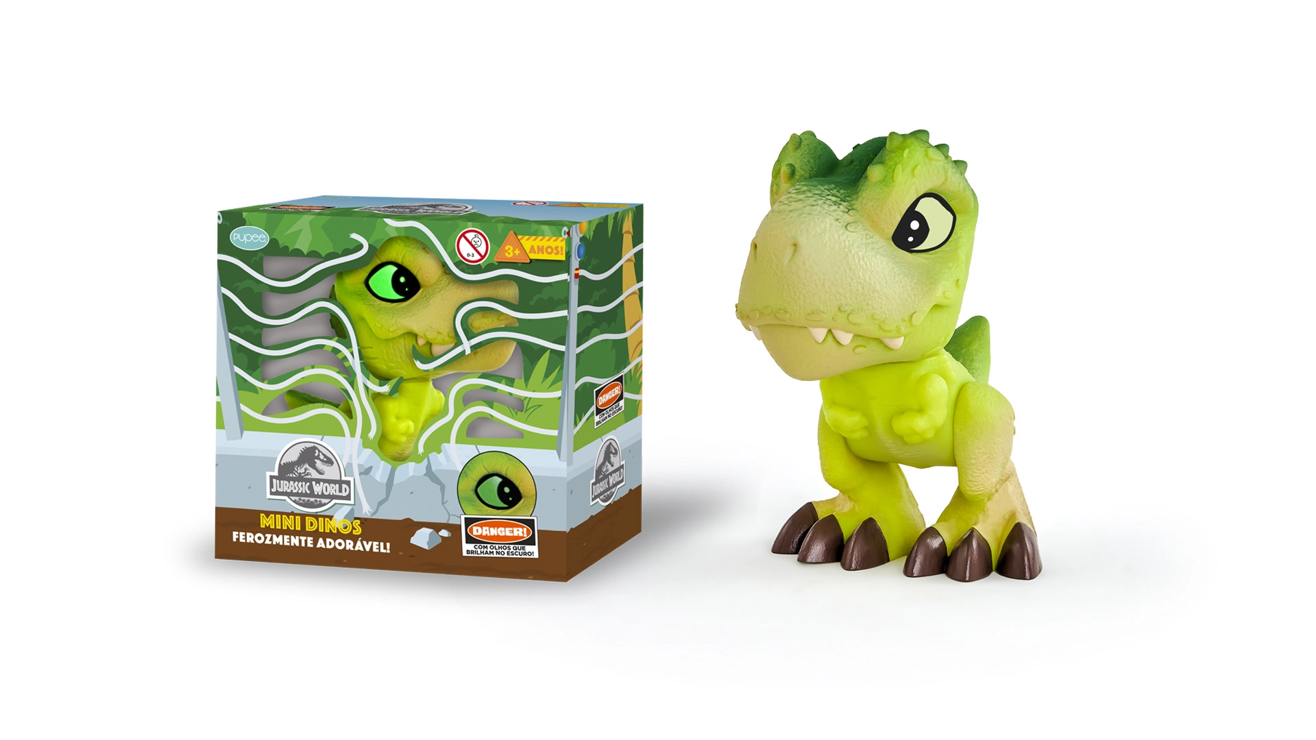 Baby Dinossauro T Rex Verde 1475 Pupee