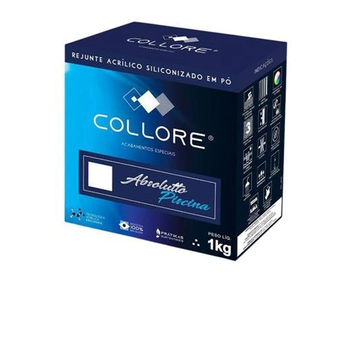 Rejunte para Piscina Collore Siliconado cor Cinza Níquel - Prátiko - 1kg