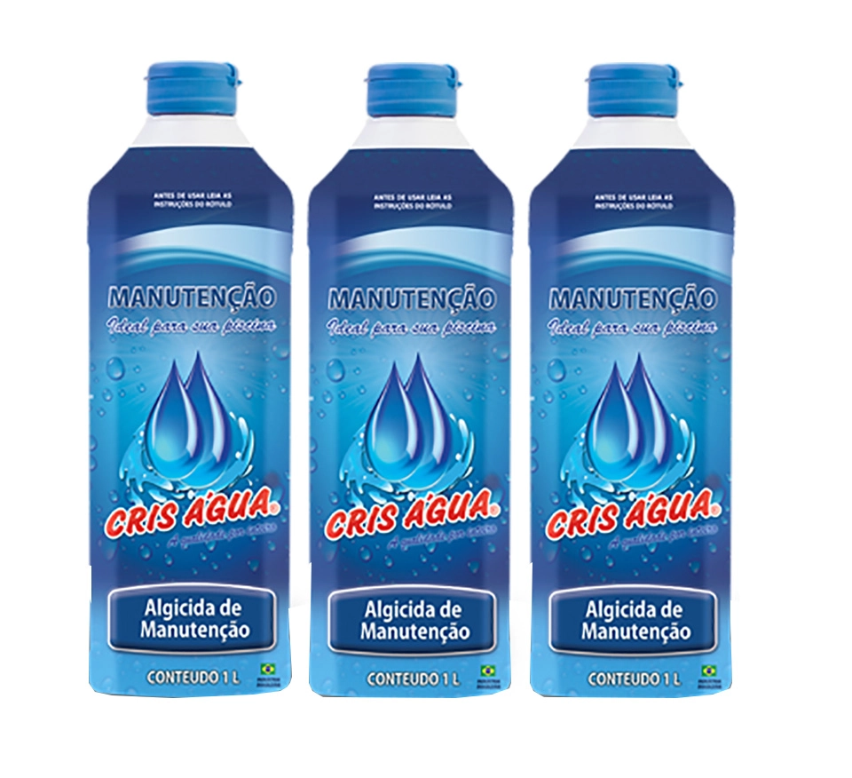 3 Algicida De Manutenção 1 Litro Cris Água