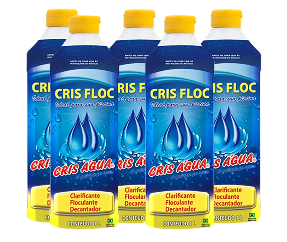 5 Cris Floc Clarificante 1 Litro Cris Água