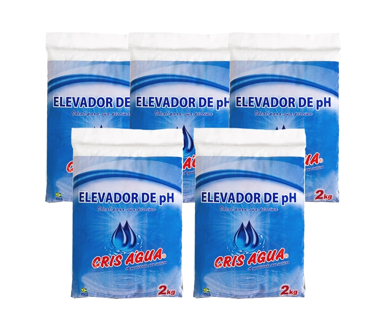 Kit 5 Barrilha Elevador De Ph 2kg Cris Água