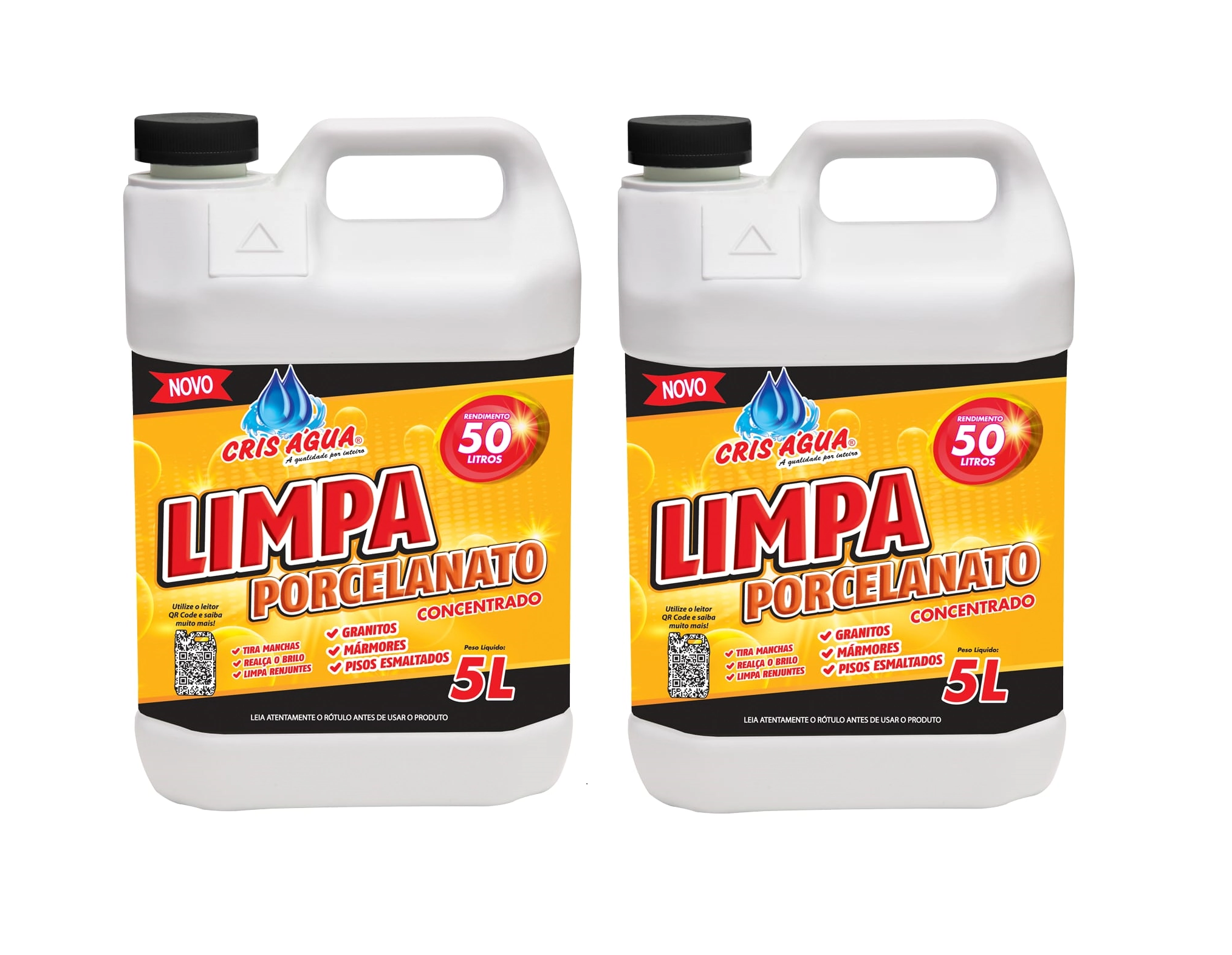 2 Limpa Porcelanato 5 Litros Cris Água