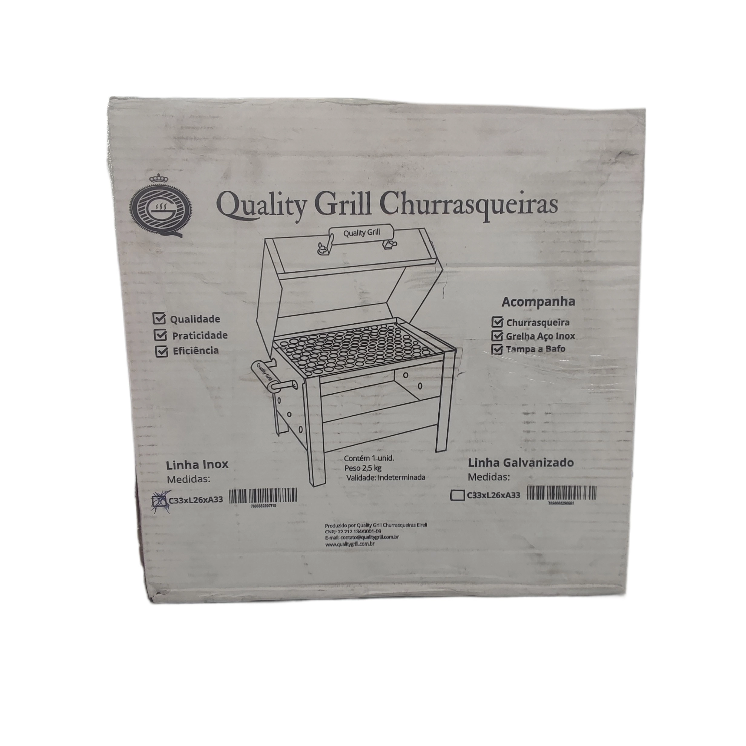 Churrasqueira Quality Grill Inox Premium Bafo Mini