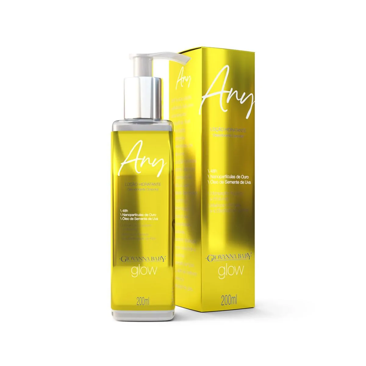 Loção Hidratante Desodorante Giovanna Baby Glow ANY 200ml