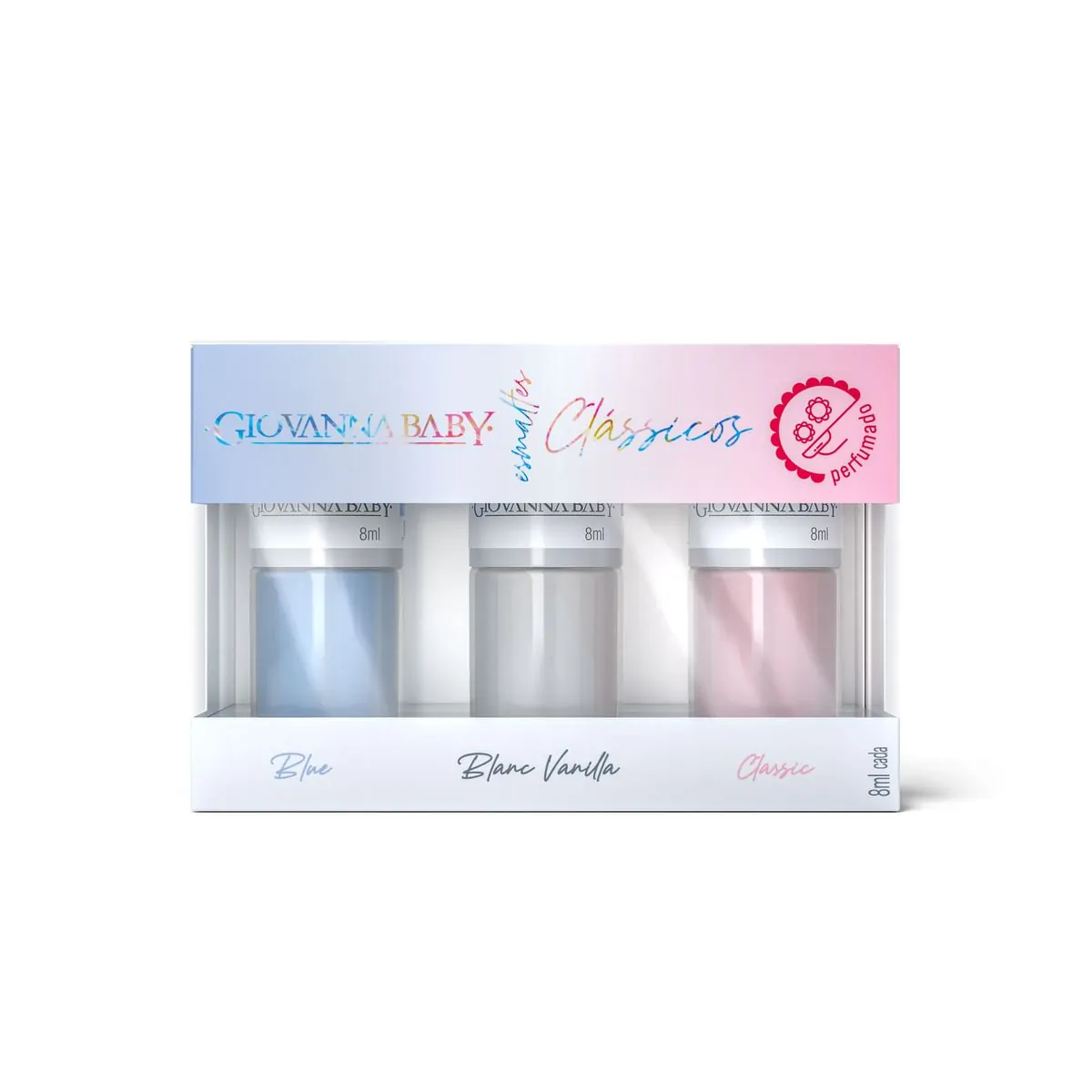 Kit 3 Esmaltes Clássicos Giovanna Baby