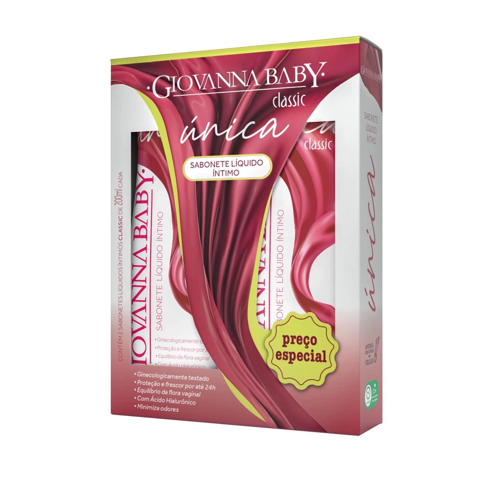 Kit Sabonete Liquido Intimo 2x200ml Unica Classic Giovanna Baby