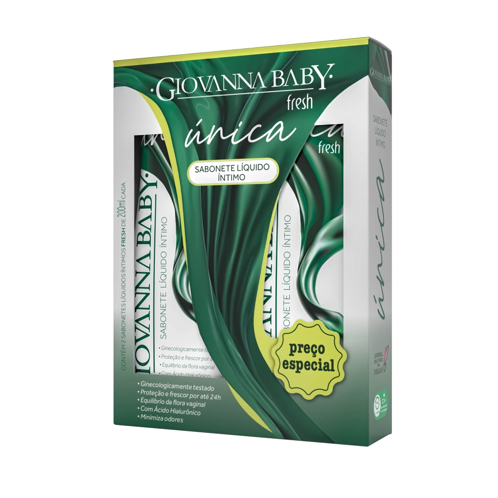 Kit Sabonete Liquido Intimo Unica 2x200ml Fresh Giovanna Baby