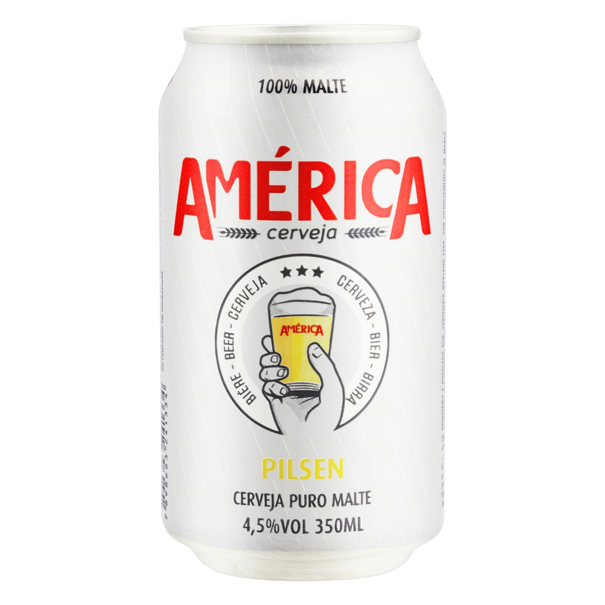 Cerveja Pilsen Puro Malte América Lata 350ml