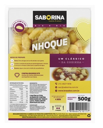 Massa B.saborina 500g Nhoque