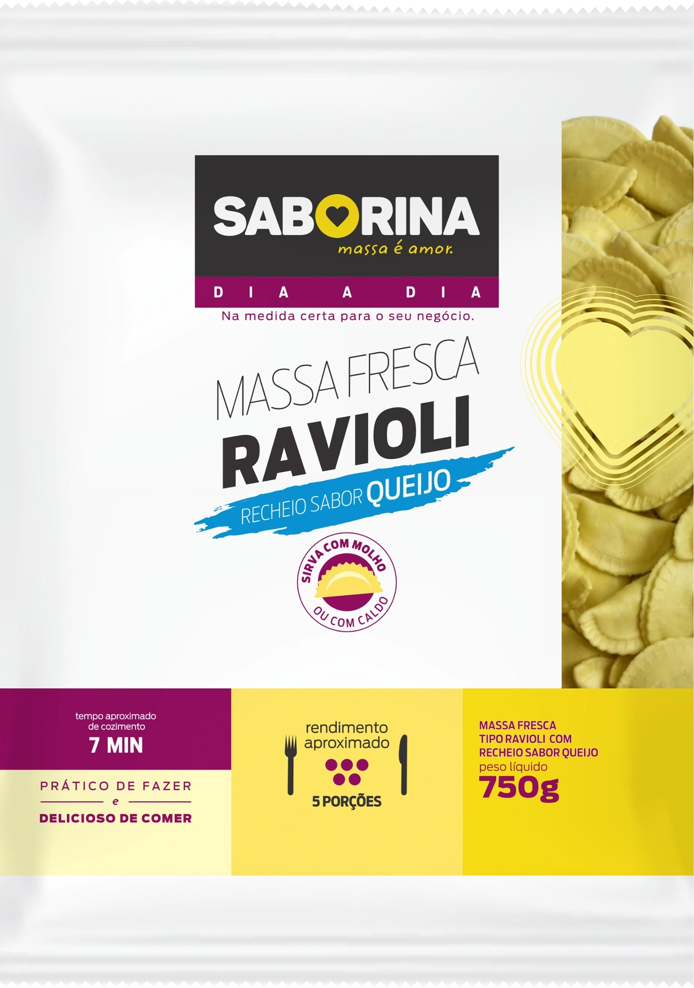 Ravioli Saborina Queijo 750g