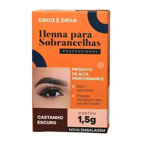 Henna Para Sobrancelhas 1,5g Escuro Della Delle