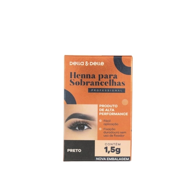 Henna Para Sobrancelhas 1,5g Preto Della Delle