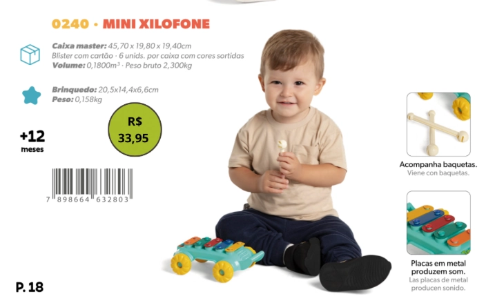 Mini Xilofone Ref.240 Tateti