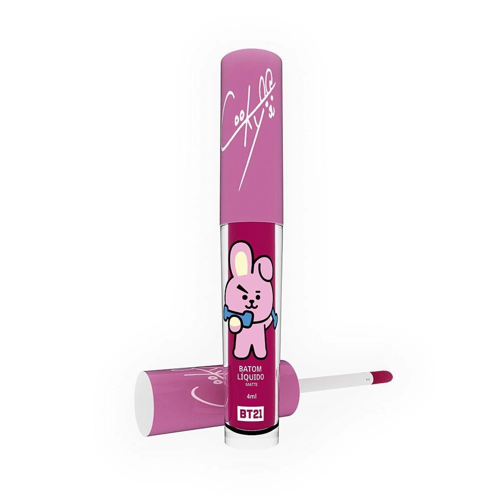 Batom Líquido Pink Bt21 Velvet Matte Cooky Cor Pink Star