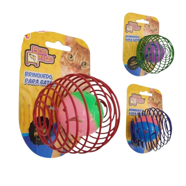 Brinquedo Bola Espiral Para Gatos Bom Amigo Un