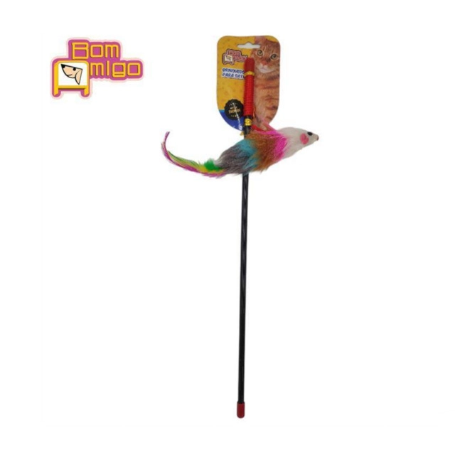 Brinquedo Varinha Ratinho Cat Toy Para Gatos Bom Amigo Un