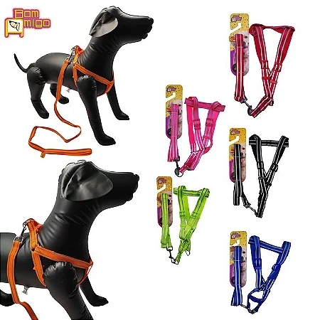 Dog Guia Peitoral Refletiva Night M
