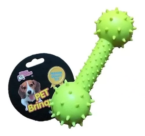 Brinquedo Mordedor Halteres De Borracha Para Cães Bom Amigo Un
