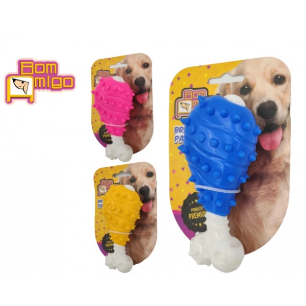 Brinquedo Mordedor Nylon Coxa Silicone Para Cães Bom Amigo