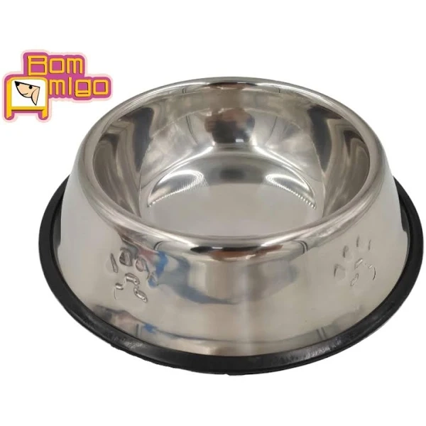 Comedouro Inox Relief Pequeno Bom Amigo