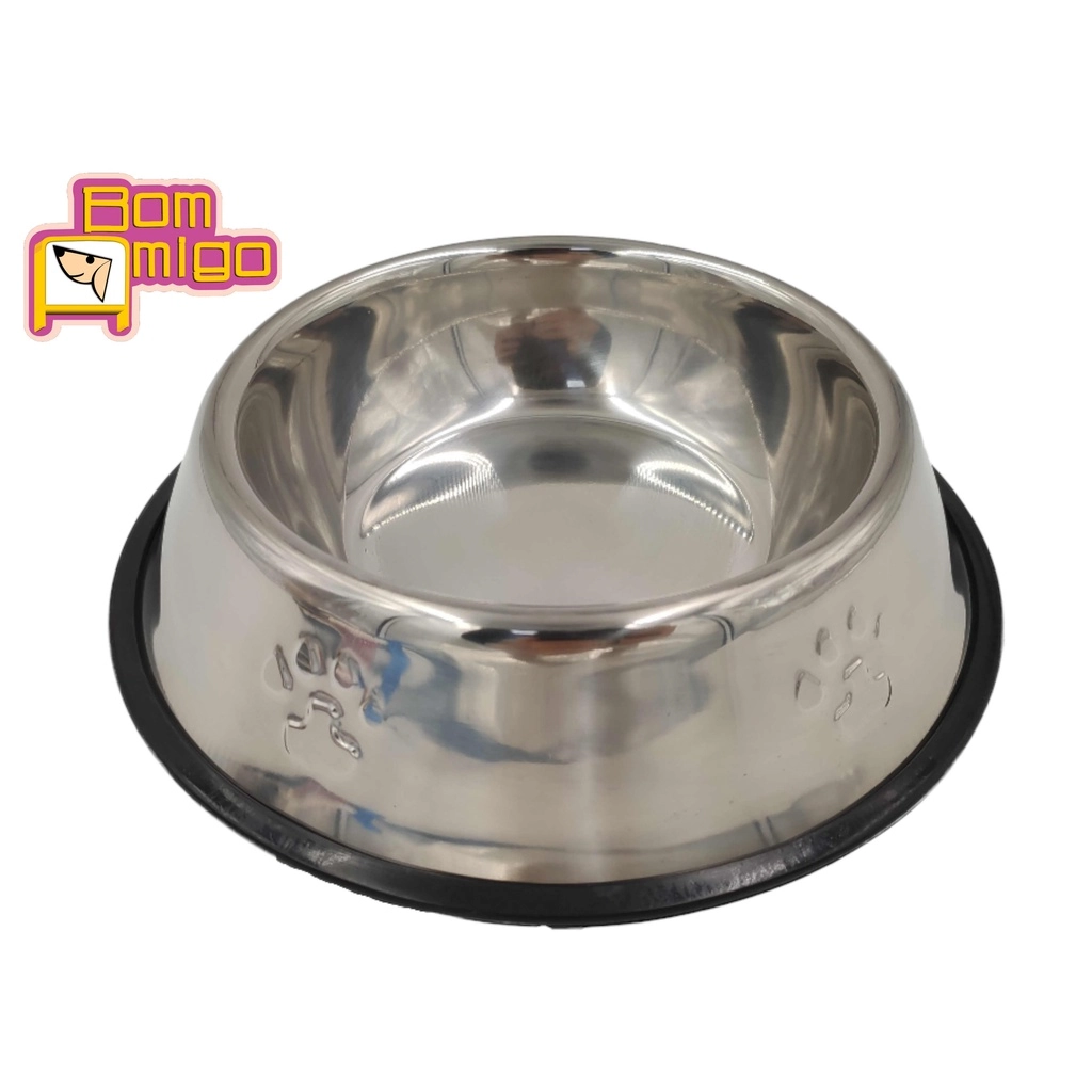 Comedouro Inox Relief Tam M