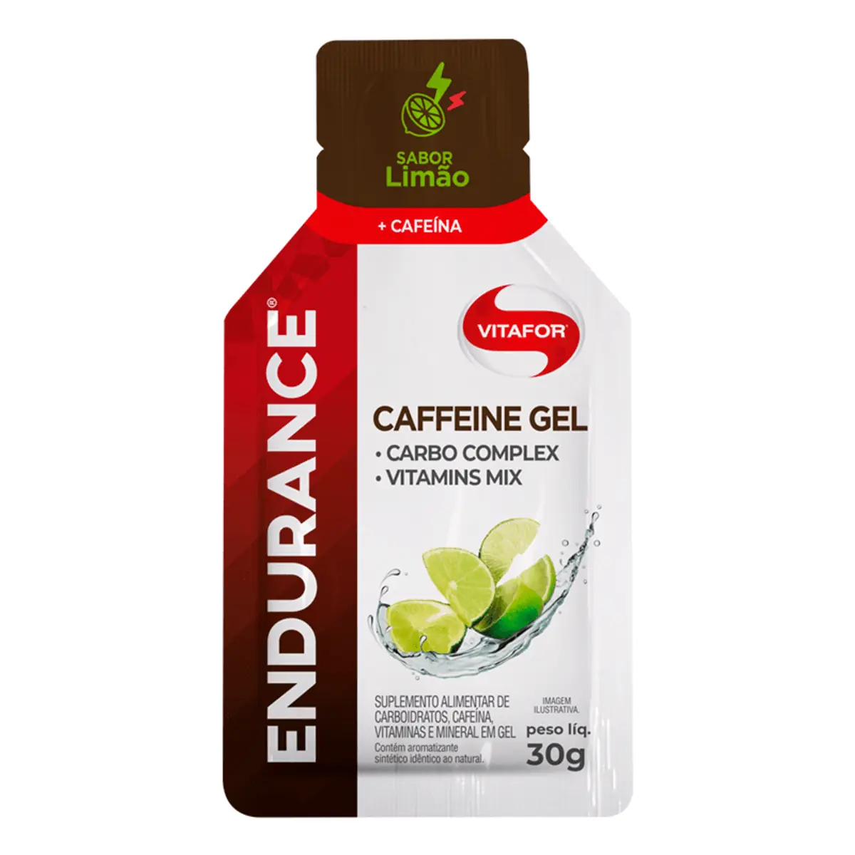 Endurance Caffeine Gel Limão Vitafor 30g