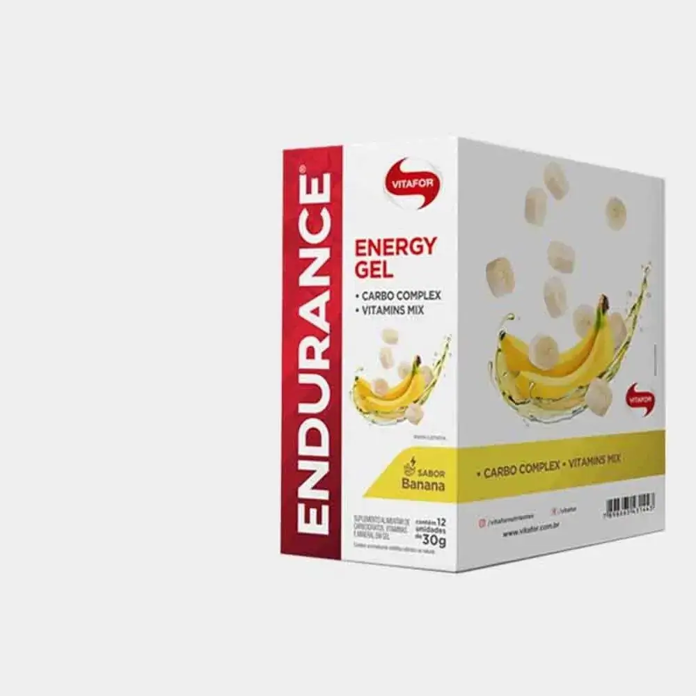 Endurance Energy Gel Vitafor Caixa 12 sachês Banana