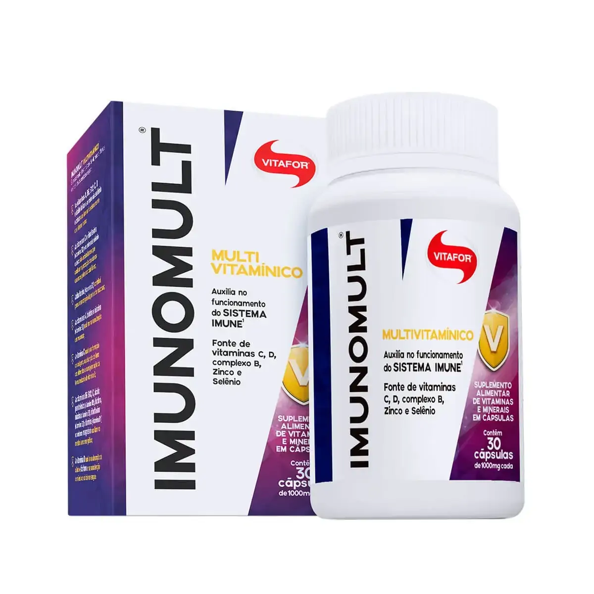 Imunomult Multivitamínico e Minerais Vitafor 30 Cápsulas