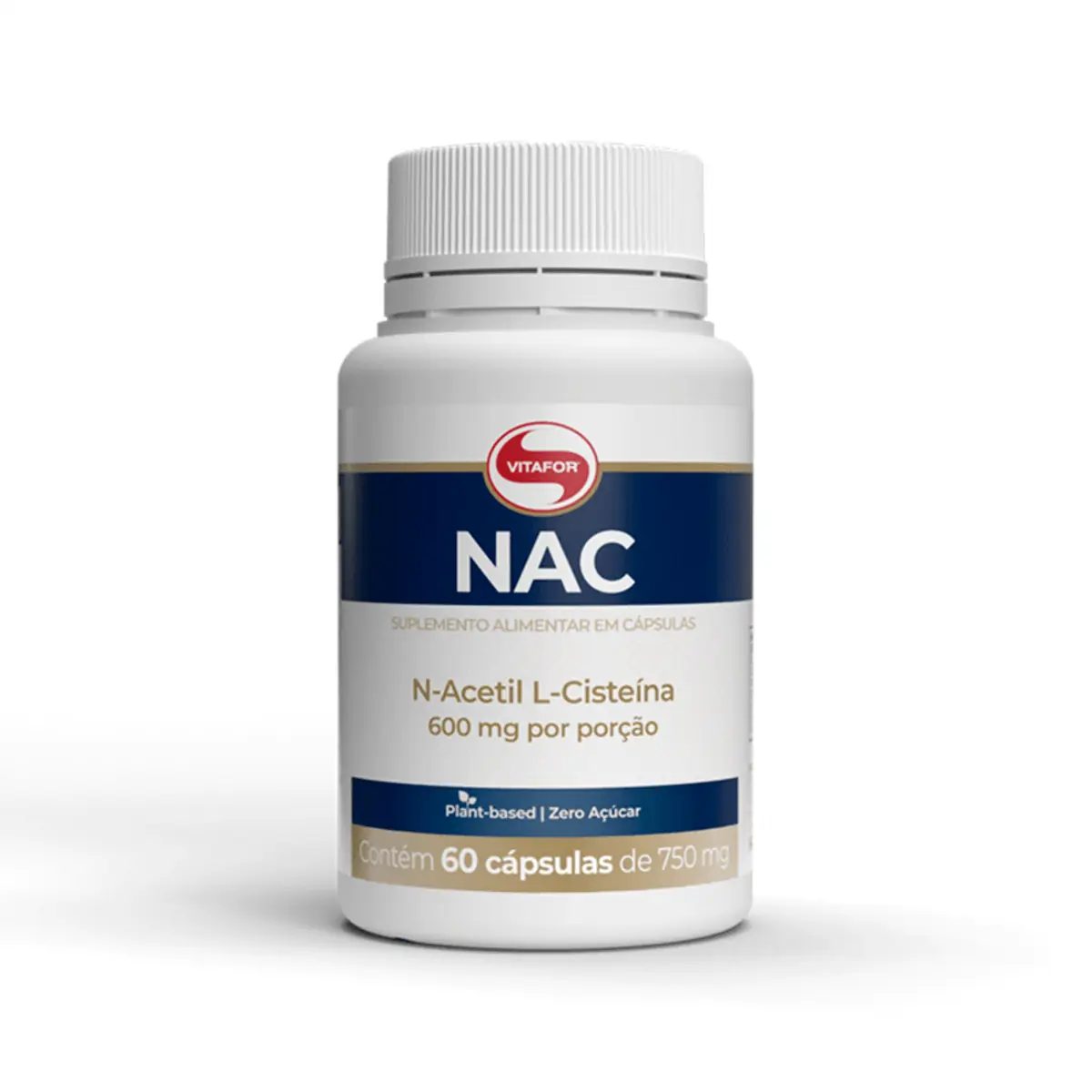 NAC Aminoácidos N-Acetil e L-Cisteína Vitafor 60 Cápsulas