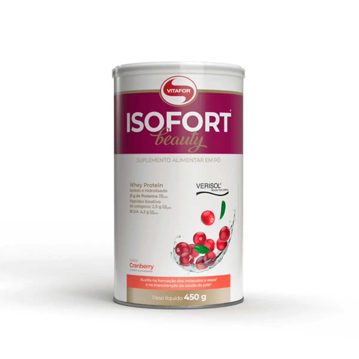 Life Whey Suplemento para Atletas Cranberry Vitafor 450g