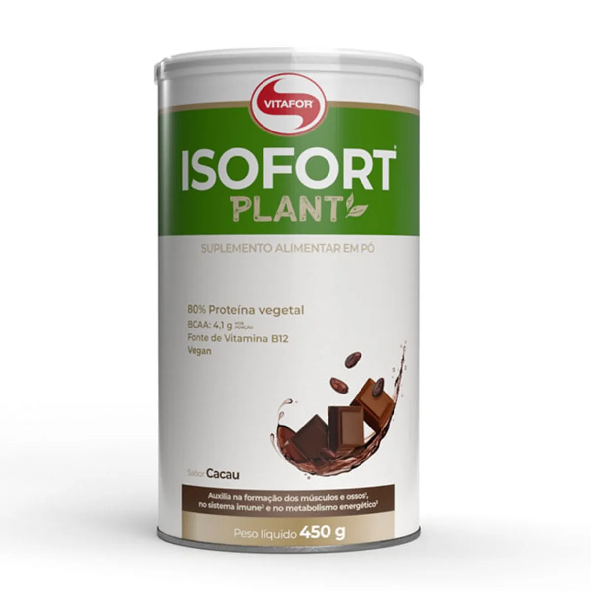 Life Vegan - 450g Brown (cacau)- Vitafor Proteína Vegan