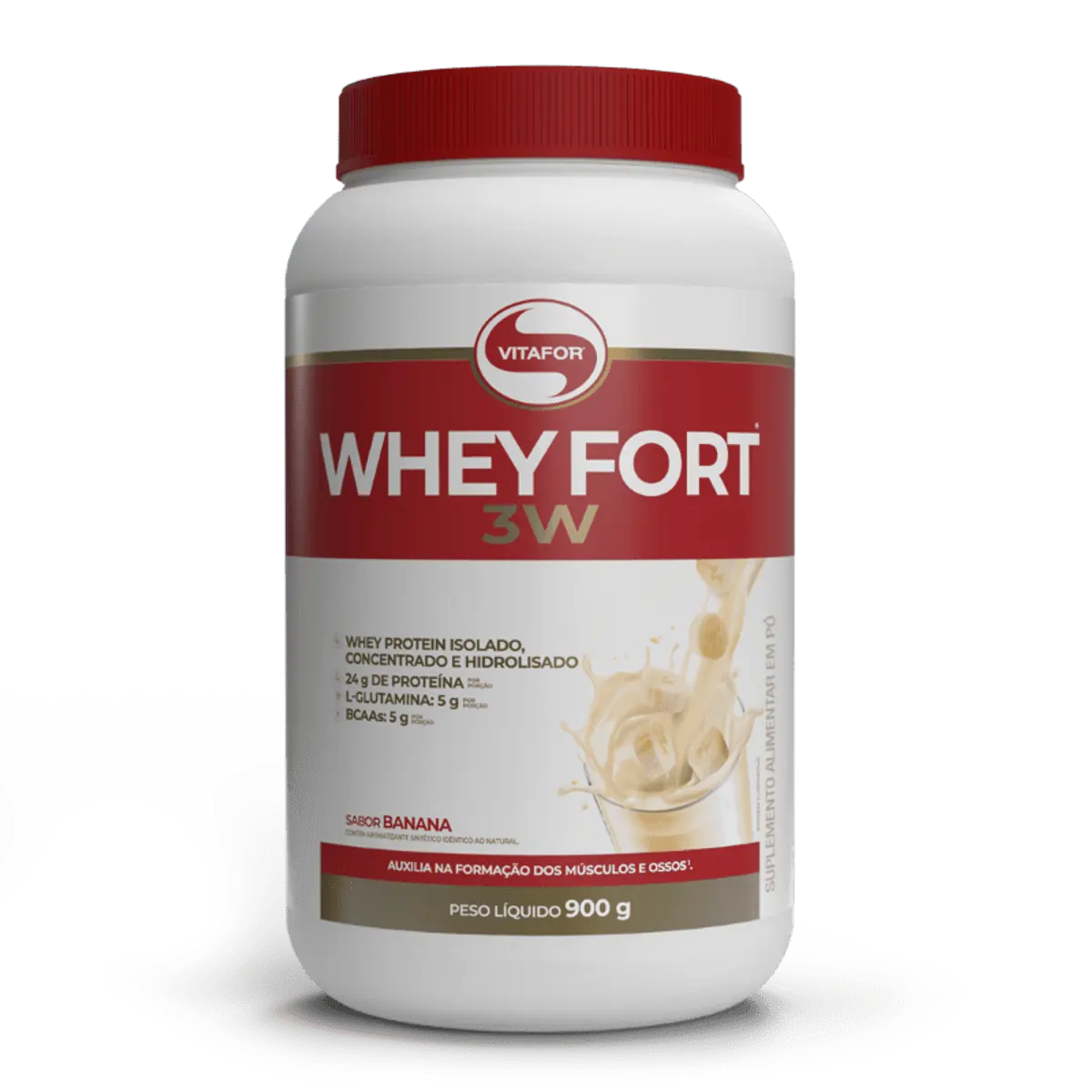 Whey Fort 3W Banana Vitafor 900g