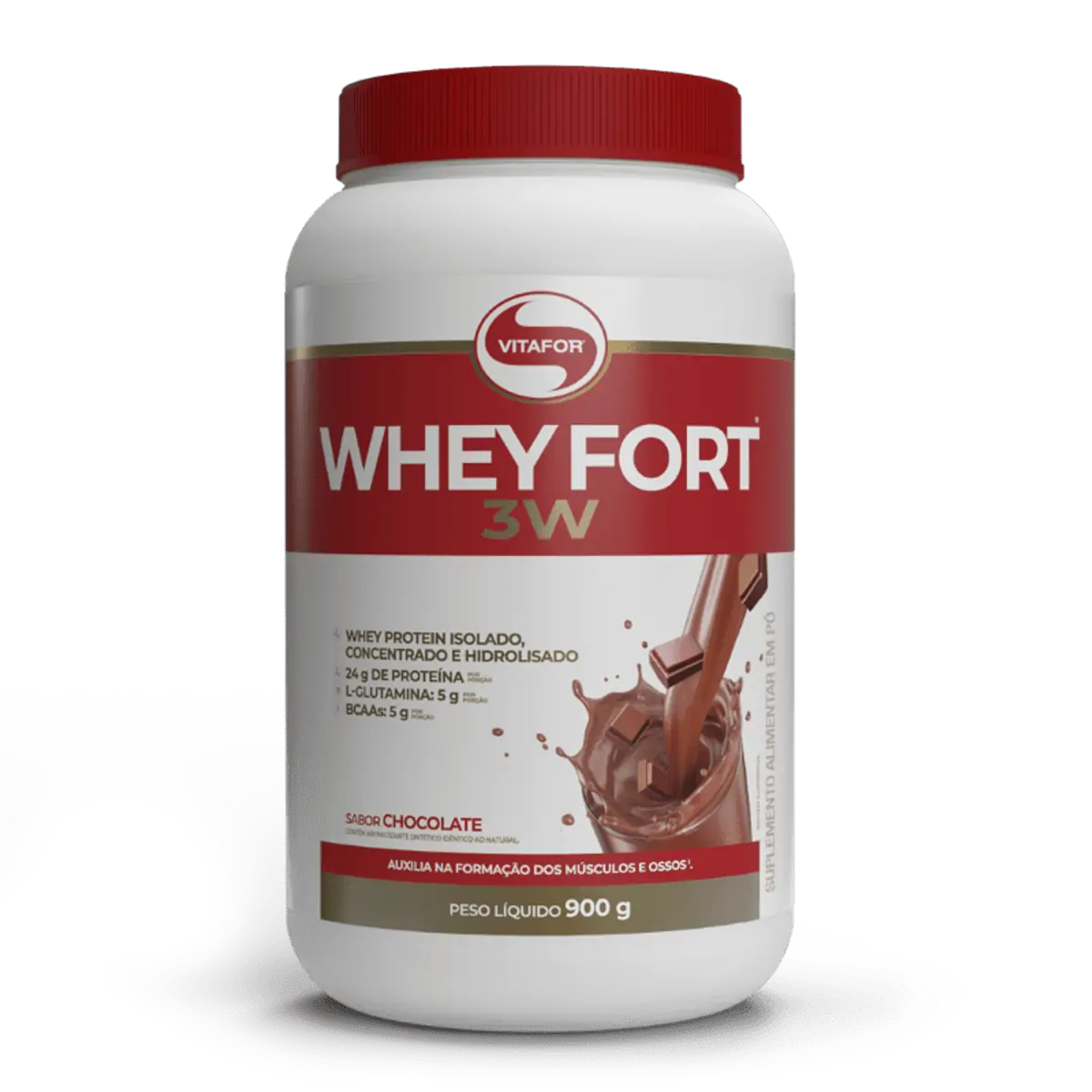 Whey Fort 3W Chocolate Vitafor 900g