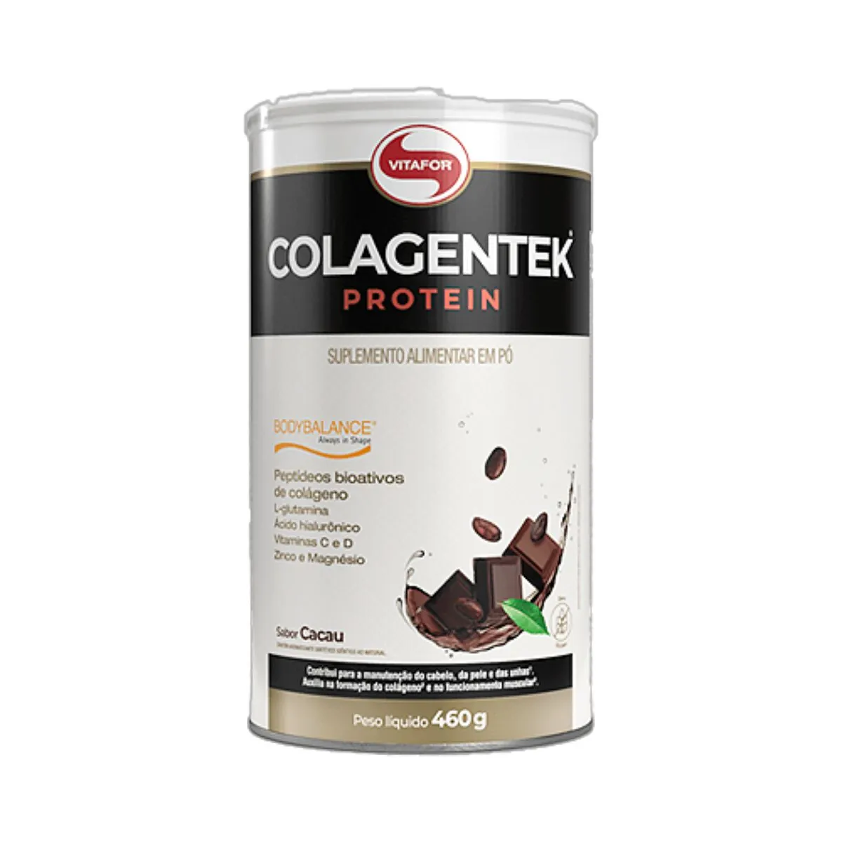 Colagentek Protein Colágeno Hidrolisado Cacau Vitafor 460g