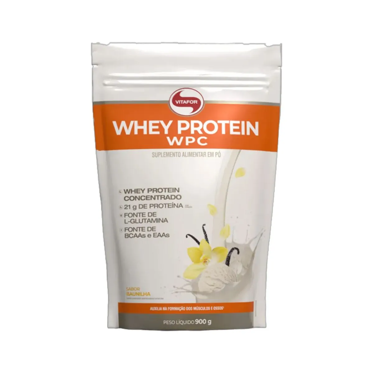 Vitafor Whey Protein Wpc 900g Baunilha
