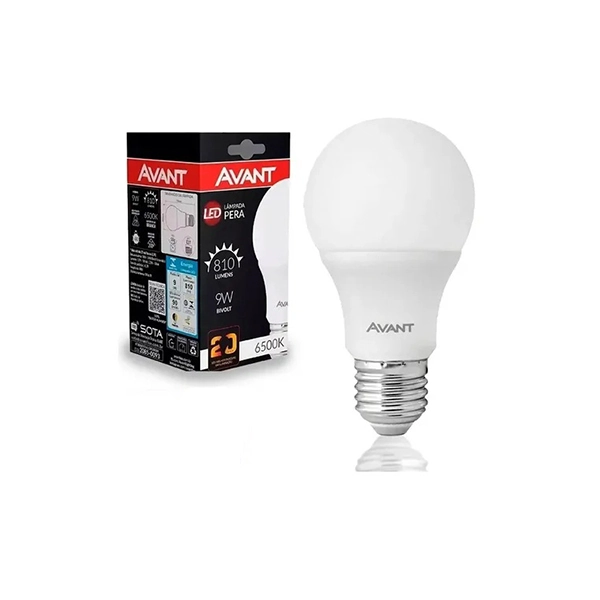 Kit 20 Lâmpada Bulbo Led 9w Branco Frio E27 Bivolt Avant