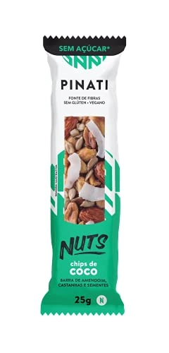 Barra De Nuts Chips De Coco Super Saúde Pinati Zero Pacote 25g