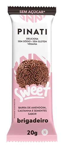 Barra de Nuts Brigadeiro Zero Sódio Super Saúde Pinati Sweet Pacote 20g