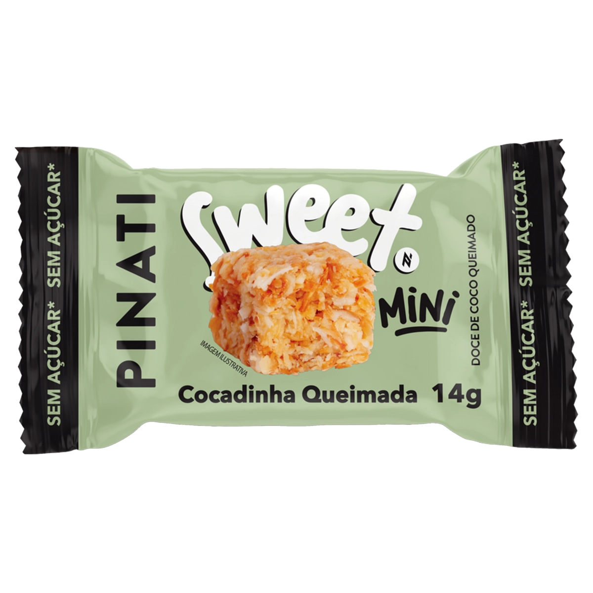 Cocadinha Queimada Zero Açúcar Pinati Sweet Mini Pacote 14g
